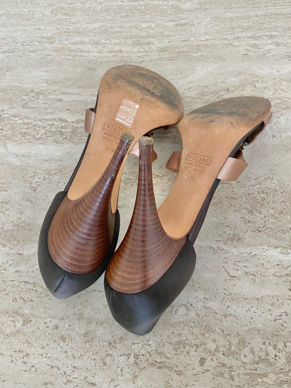 Vintage Giuseppe Zanotti Satin Crystal D’orsay Sandal Heels - Picture 7 of 9
